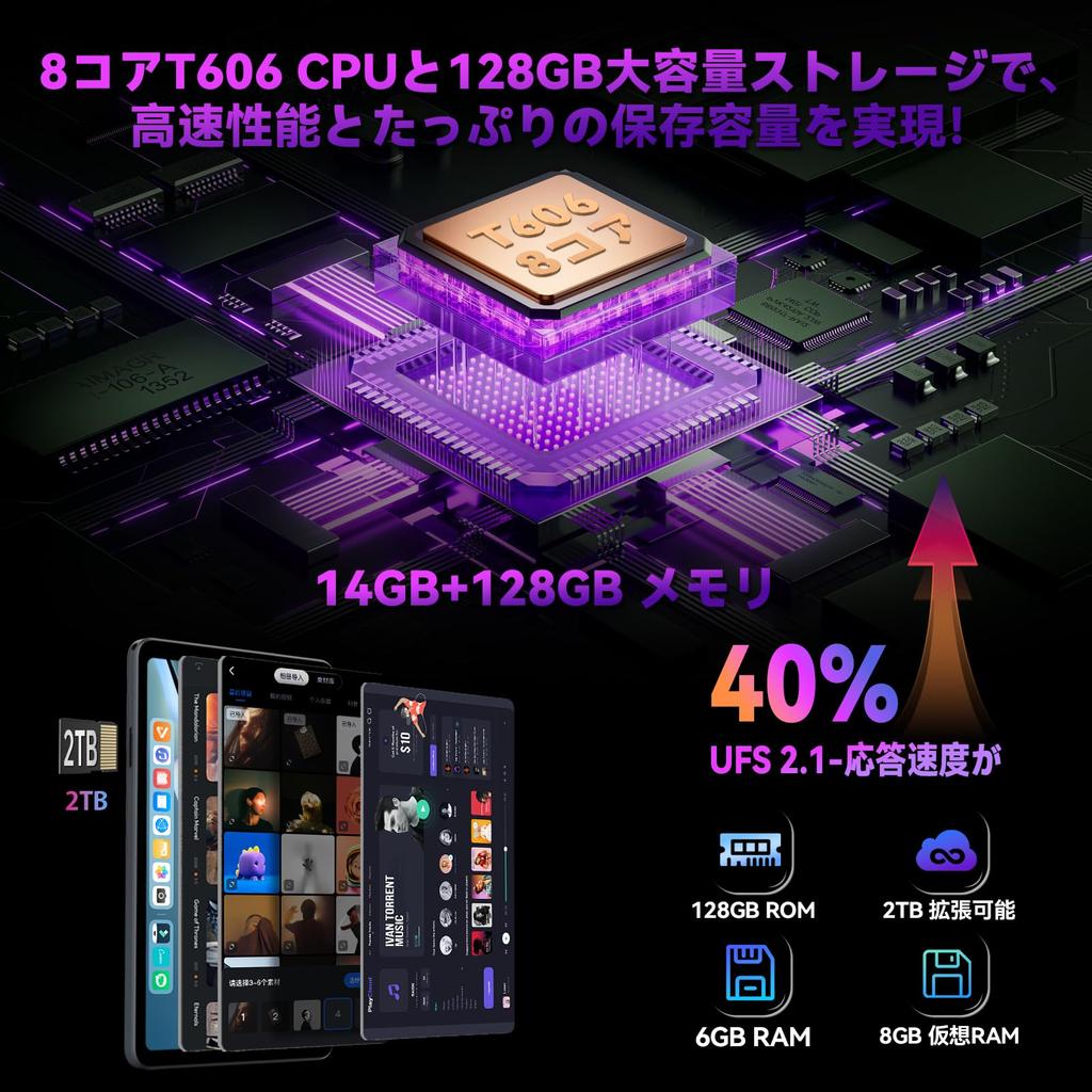 10 Inches or Android Headwolf WPad7 Android 15 Widevine L1 T606 14GB 128GB 8000mAh SIM 4G Face Recognition Wireless Projection Hall Switch [Tablet