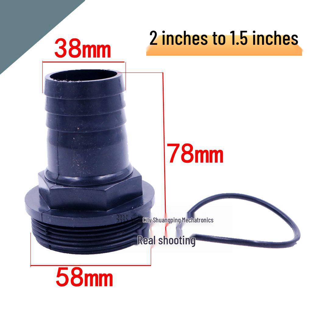 Thickened Plastic Male Thread Hose Connector Water Pump Adapter (4", 3", 1.5")