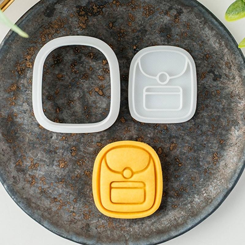 Educational Theme Plastic Cookie Cutters Molds School Cookie Stamps For Creative Baking With Children And Family Activity