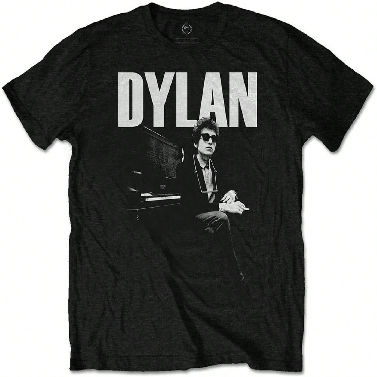 Bob Dylan Unisex Adult Scraps Cotton T-Shirt (S) (Black) S разноцветный