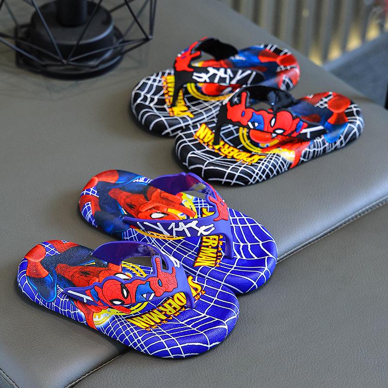 2025 Cartoon Anti-Slip Flip-Flops for Boys, Ages 2-8, Home Slippers