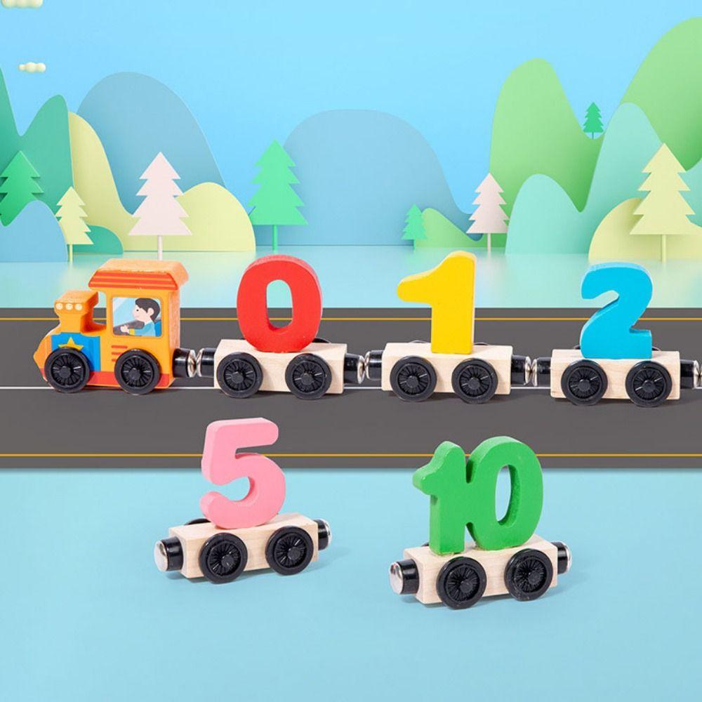 Fruits/Dinosaur Montessori Number Train Set Educational Magnetic Digital Train  Toddler