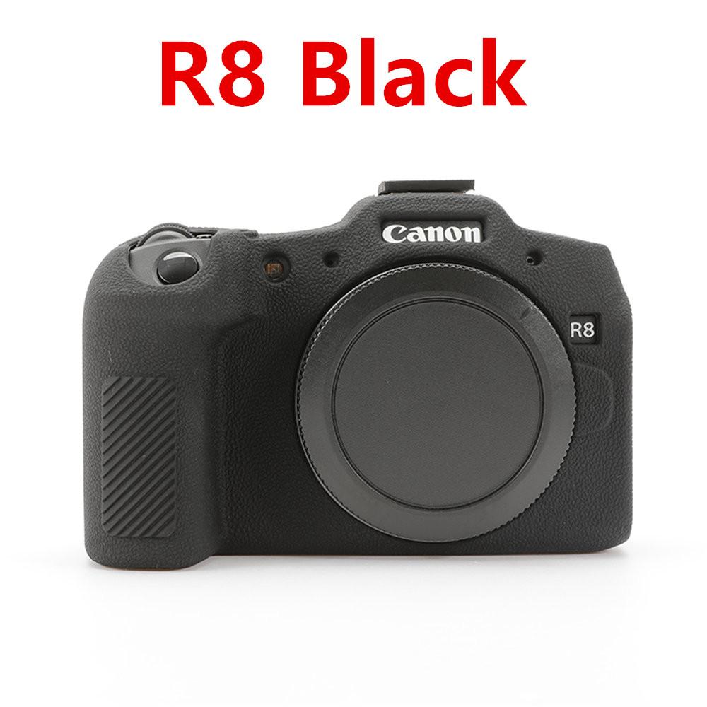 Litchi Pattern Soft Silicone Camera Body Case For Canon EOS 5D3 5D4 R50 R6 R6II R8 Rubber Cover Skin