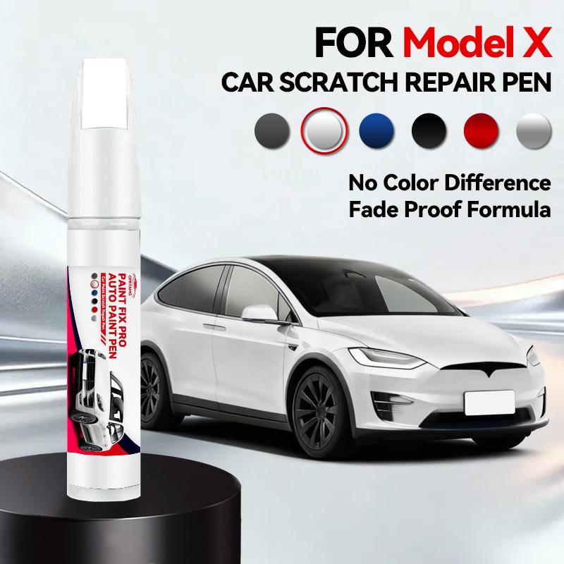 Bilrepsfärgpenna Djuprepsreparation Borttagning För Tesla Model X Vit Svart Röd Silver Blå Grå Repreparationsspray 300ML