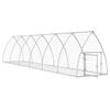 VidaXL Hutch, Rabbit Cage with Door, Chicken Coop, Outdoor Run for Ducks Small Animals, Silver Steel 3281529