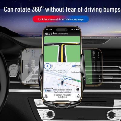Magic Clip Q96 Wireless Car Charger Phone Holder, 15W Fast Charging with Electric Auto-Clamp Navigation.