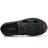 Summer Men's Leather Sandals Handmade Breathable Beach Shoes