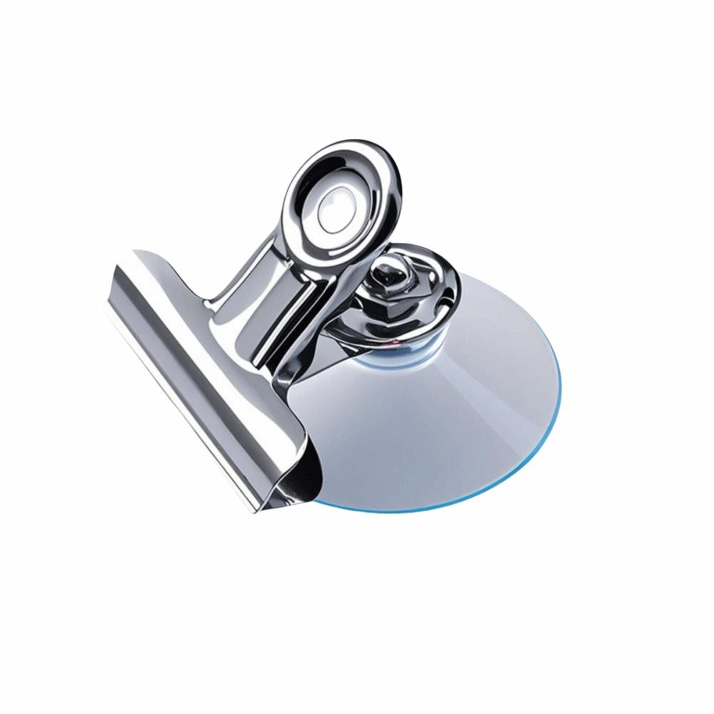 4Pcs Transparent Suction Cup Clip Detachable No Drilling Windshield Ticket Clip Reusable Multi-function Recipe Holders Holder