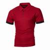 Polo da Uomo Design a Pois Top Casual alla Moda Stile a Contrasto Colore Abbigliamento Comodo da Esterno T-shirt Ampia Abbigliamento Estivo