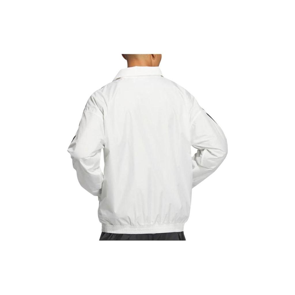 Adidas Color Block Retro Sports Jacket With Stand Collar Unisex Jacket Bright-White JI7535