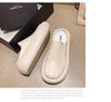 2024 Spring/Summer Women's Retro Pointed-Toe Platform Mules - Versatile, Thick-Sole Half Slippers
