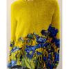 Spot 3D Printed Women's Floral Pattern Pullover Hoodie Without Hat Casual Loose Long Sleeved Top