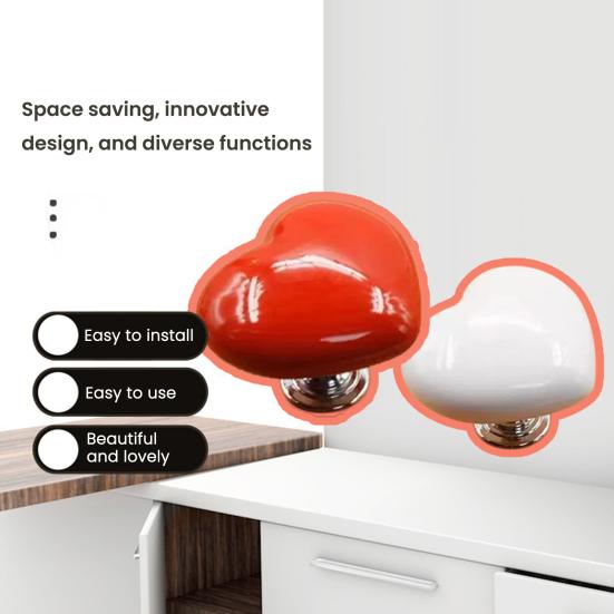 8Pcs Toilet Press Button Easy Installation Clean Reusable Heart-Shaped Design Toilet Flush Button Replacement