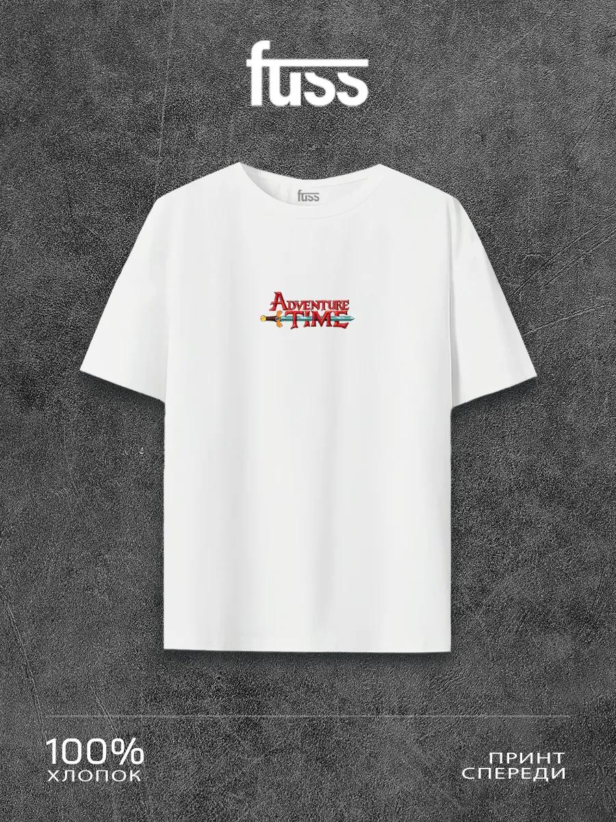 White T-shirt with Adventure time print XL