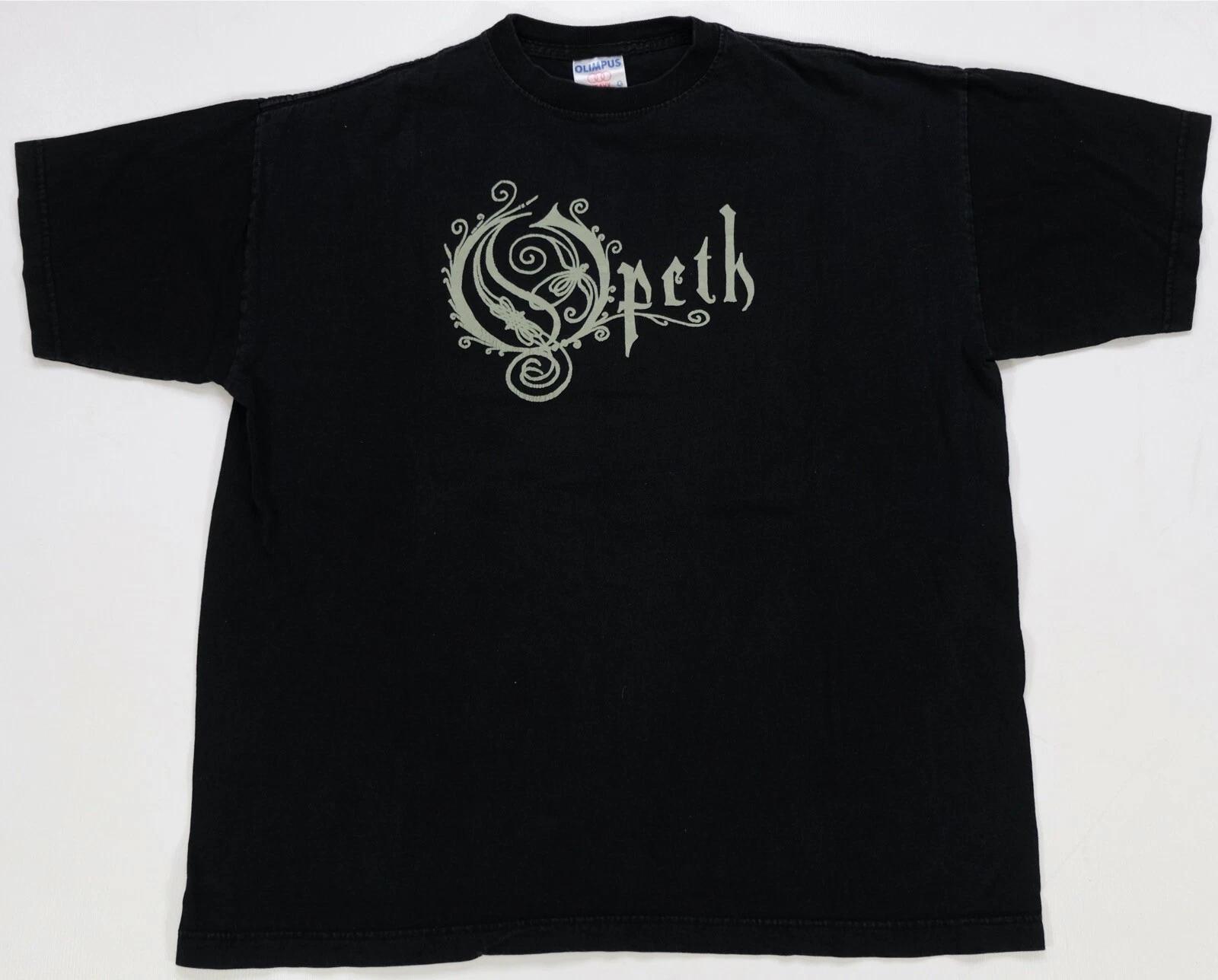 Rare Vintage OLIMPUS Opeth Tour T Shirt 90s Swedish Progressive Metal Band SZ L S