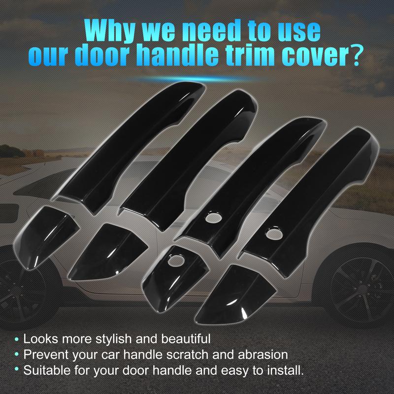 X Autohaux 8pcs Exterior Door Handle Trim Cover With Keyless Entry Left Hand Drive For Honda Civic 10th Gen 2016-2021