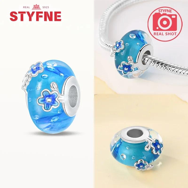 Copperblue Series Crystal Enamel Murano Charming Bead Copper Color Beads Fit Original Bracelet For Women Diy Jewelry Gifts