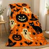Cozy Halloween Throw 240G Flannel Blanket, Suitable For Sofas, Beds, Offices,  Exquisite Gift Blankets