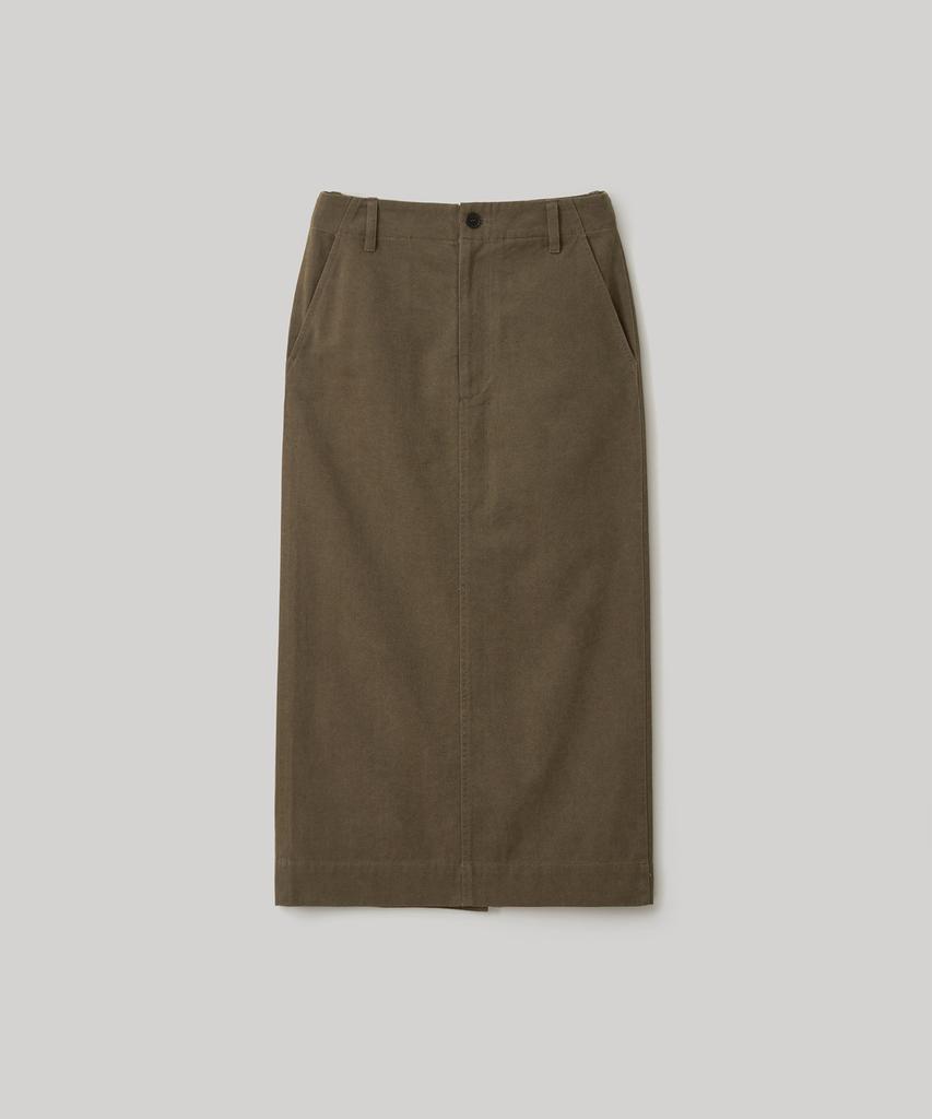 Another Office Woman W. Cationic Twill Maxi Skirt (Brown)
