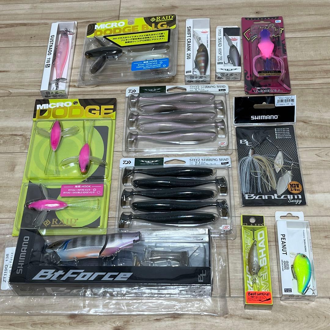 Used Jackal Daiwa Raid Shimano Unused Black Bass Lures 12 Pieces Bulk Sale