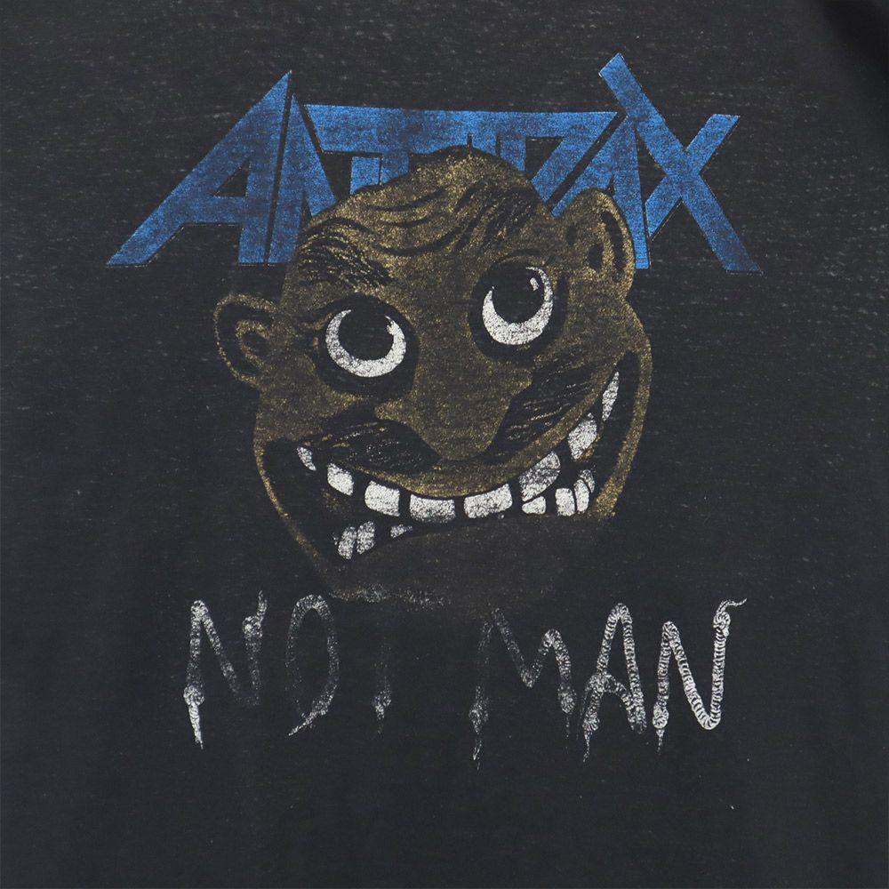 OLD 80s 90s Anthrax Band T-shirt Notman Short Sleeve T-shirt Black Men's Used