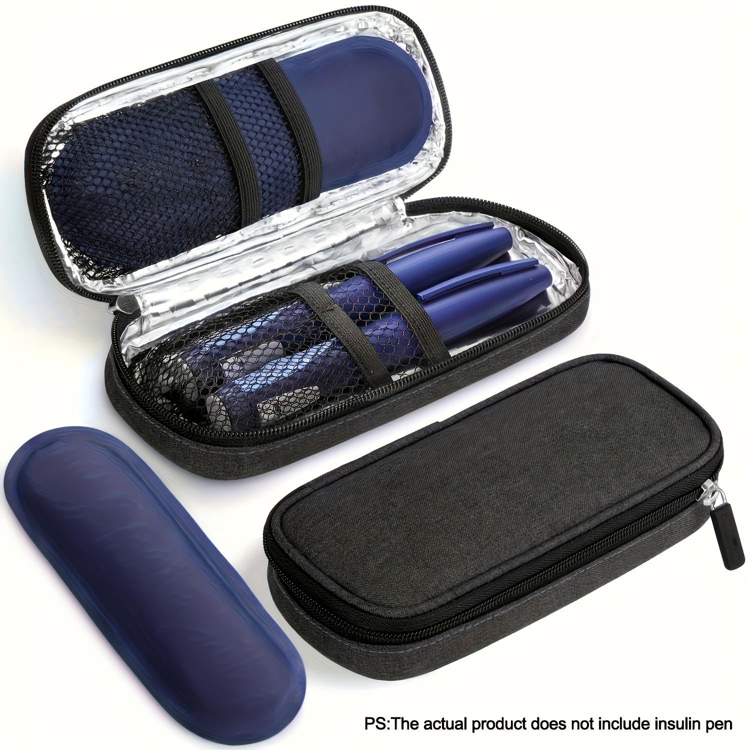 

Insulin Pen Cooler Travel Case With 2X90g Ice Packs,Insulin Pens And Diabetic Supplies Storage, Compact For Daily Life And Trips чорний