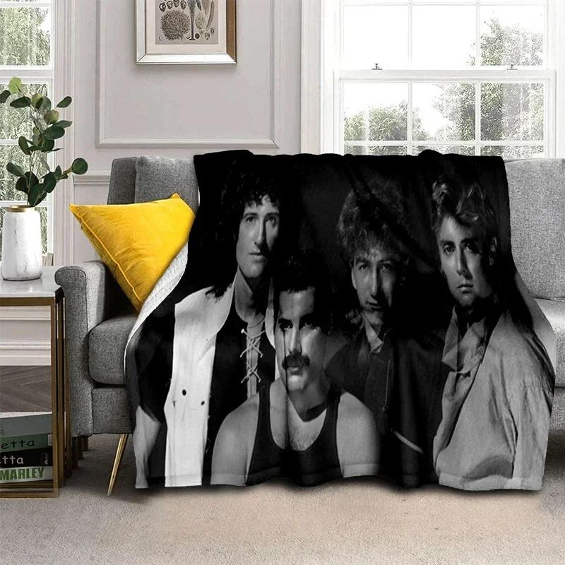 

3D ковдра Queen-Rock-Band Freddie Mercury, м яка ковдра для дому, спальні, ліжка, дивана, пікніка, подорожі, офісного ковдра, дитячого 40x50in