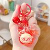 Acrylic Oil-Filled Cartoon Bow Knot Keyring Bag Charm Gift