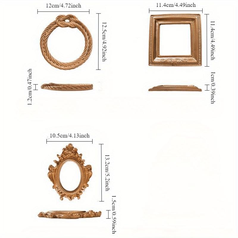 European Victorian Style Retro Resin Mini Angel Oval Small Photo Frame Accessory Positioning Frame Earring Necklace