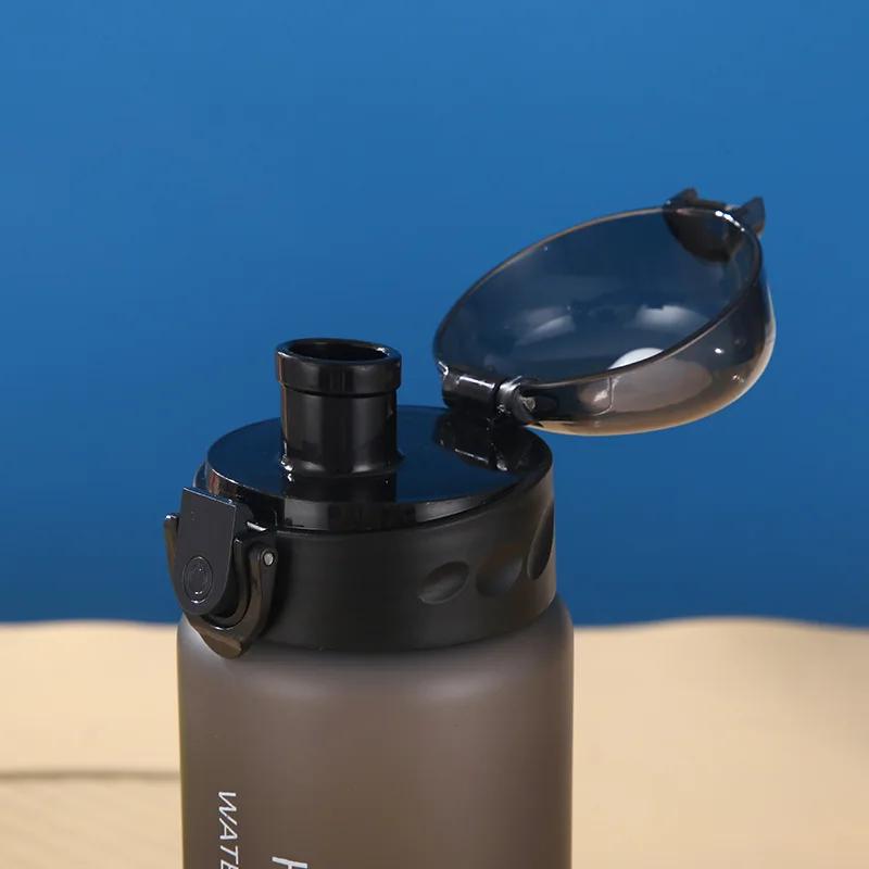 Large Capacity Plastic Water Bottle Transparent Portable Sports Travel Coffee Milk Tea Cups Leakproof Drinking Frosted Bottles