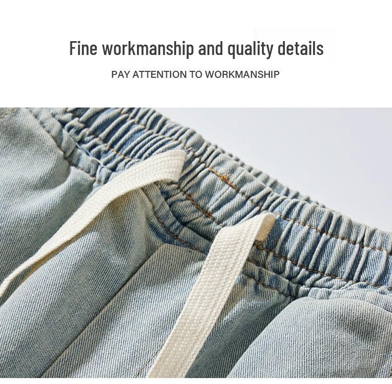 Men's Multi-Pocket Cargo Jeans - Loose Fit, Wide Leg, Spring/Autumn/Winter Casual Trend Pants