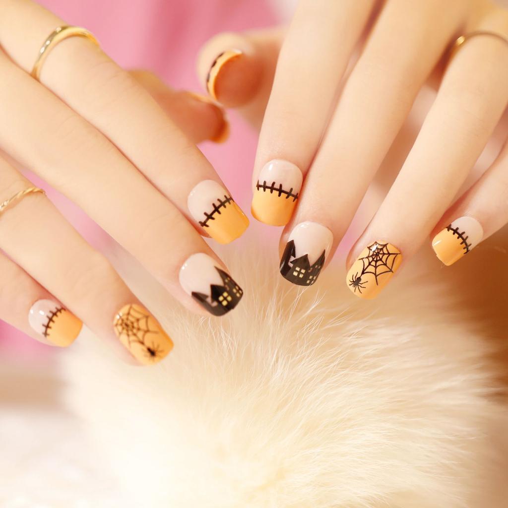 Halloween short collection false nail wear nail art finished fake nail nail art patch nail patch