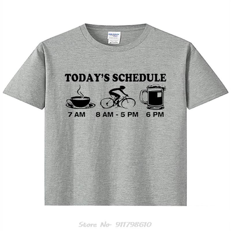 

Oversized T Shirts Funny Cycls T-Shirt Mountain Biking Schedule Unisex Brand New T-Shirts cotton tops tees Fitness T-shirt S