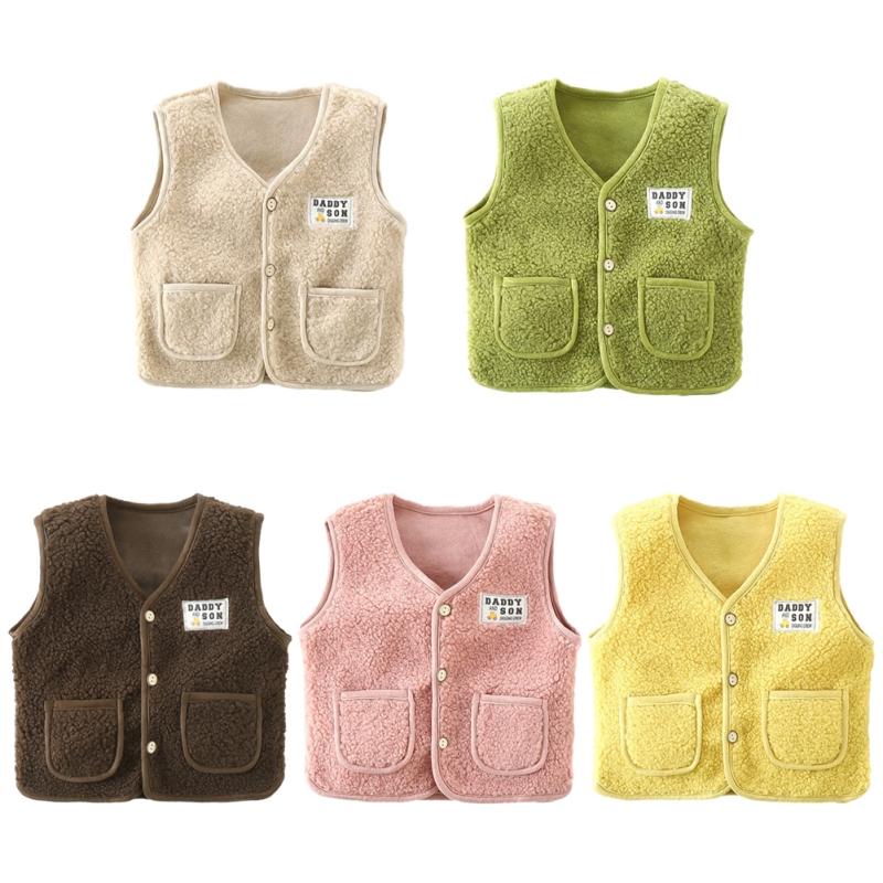 

Children s Plush Vest Polar Fleece Sleeveless Jacket Thick Warm Kids Vest 90