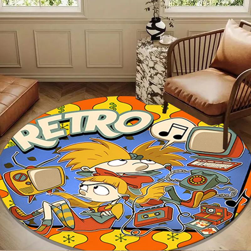 Friendship Laughter Arnold Round mat, Anti-slip Circle Carpet Chair rug For livingroom,Bedroom, doormat home decor Gift Christmas Gifts