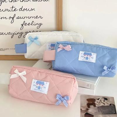 New Fashion Butterfly Women Tote Cosmetic Bag Cotton Cute Portable Makeup Storage Handbag Square Zipper Pouch Quilted Bag