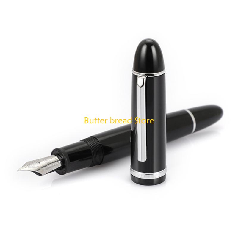 W89C Fountain Pen X159 Series Pen 0.5mm Fine Steel Nib Silver Clip Rotary Suction for Students Office Gift
