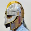 Wikinger Kettenhemd Helm Mittelalterlicher Ritter Cosplay Rüstungshelm Nordisch Messing Halloween Kostüm Geschenk