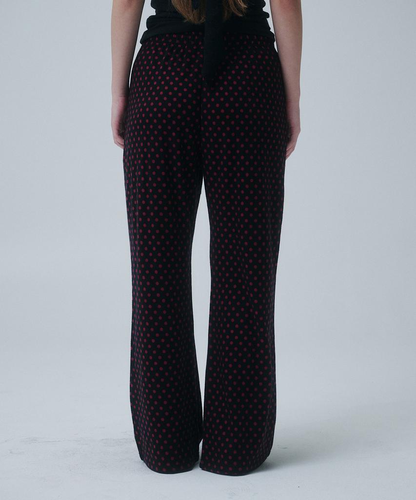 FUNFROMFUN Dot Banding Pants, Black+Pink