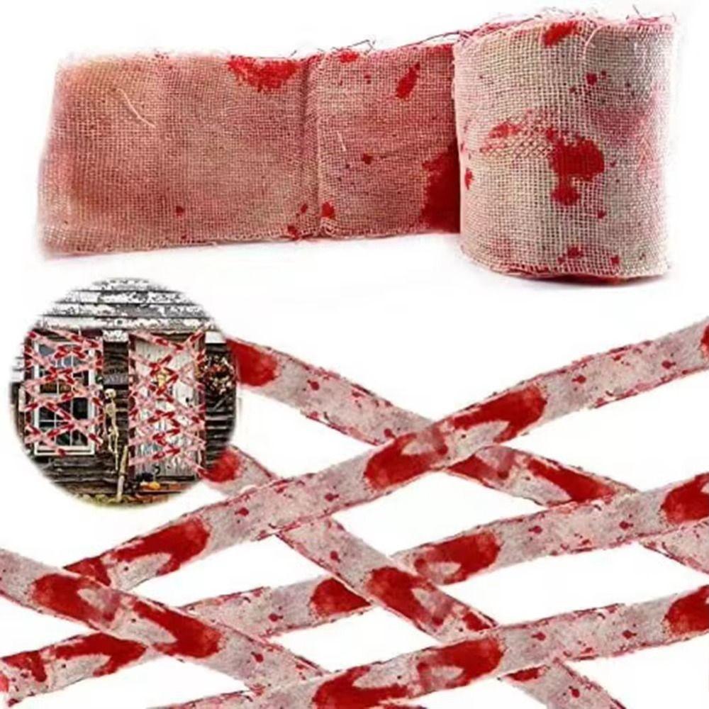 Blood Stained Halloween Blood Cloth 5/10/15/20M Bloody Cloth Strips  Secret Room