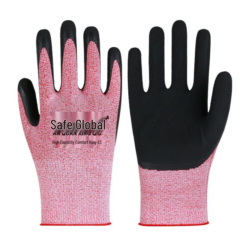 Mănuși de lucru din nitril impermeabile, cu elasticitate ridicată – Degete ranforsate, Rezistente la abraziune și ulei, Antiderapante, Respirabile, Protective