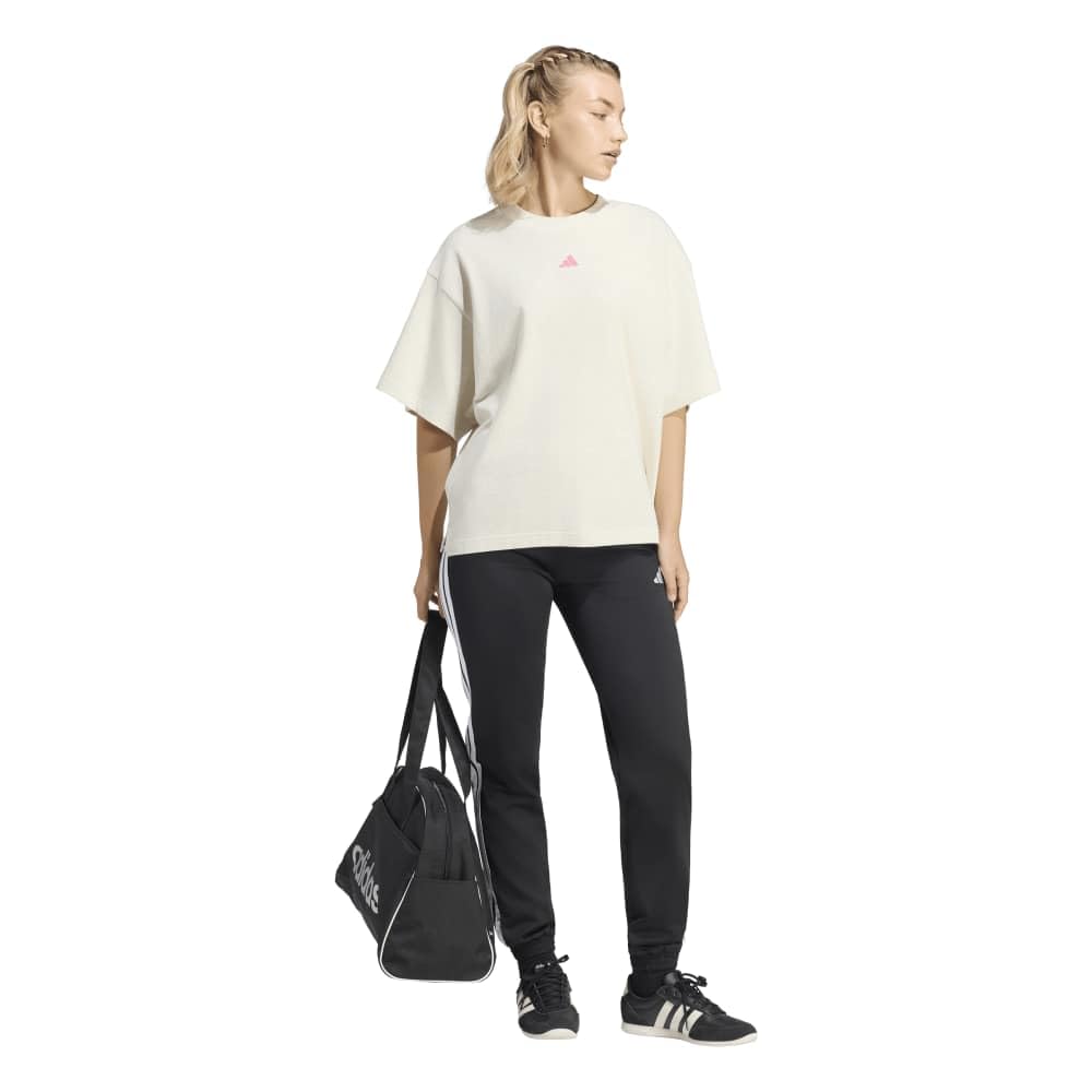 Studio for Women LA310 Chalk White 2L [Adidas] Short-Sleeve 3-Stripes T-Shirt mel. (KX3166)
