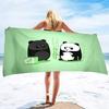 Serviette de plage surdimensionnée, Panda de dessin animé, Piscine, Natation, Voyage, Serviette douce, Couverture, Vente en gros pour femmes, hommes, Camping, Croisière, Housse de chaise longue