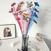 3pcs/set Multi-Color Artificial Butterfly Reed Butterfly Branch Bouquet  Garden Decoration