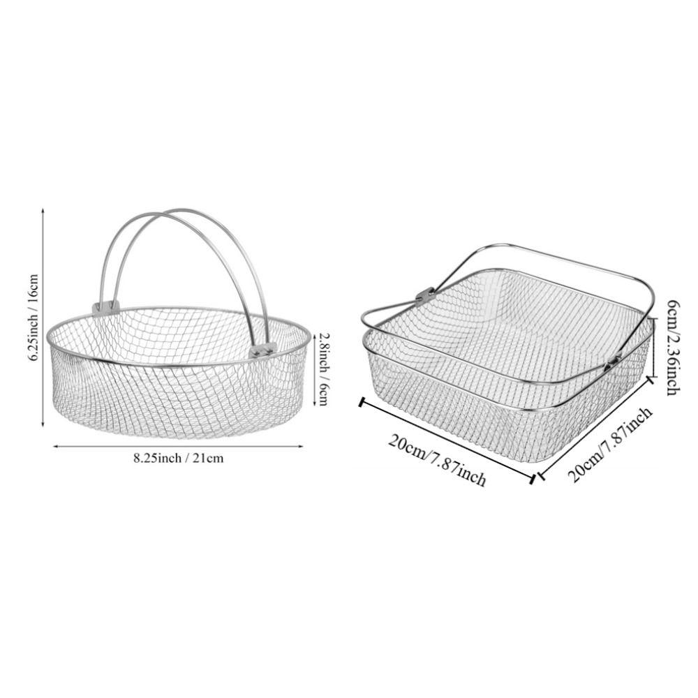 Dishwasher Safe Air Fryer Basket Stainless Steel Baking Basket Durable Baking Dish Pan Kitchen