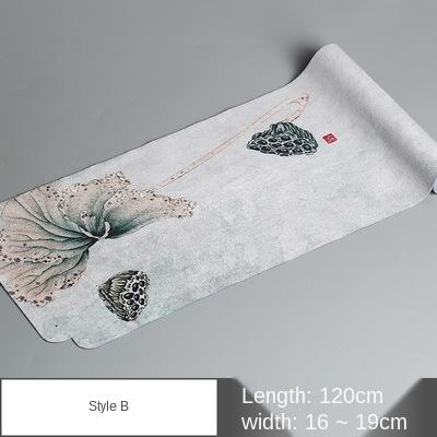 Хлопок Лен Поделки Скатерть Китайский Стиль Чистый Лотос Пьяный Замша Чайный Столик Подставка под Чашку Сухое Чайное Полотенце Коврик Чайная Занавеска Чайное Полотенце