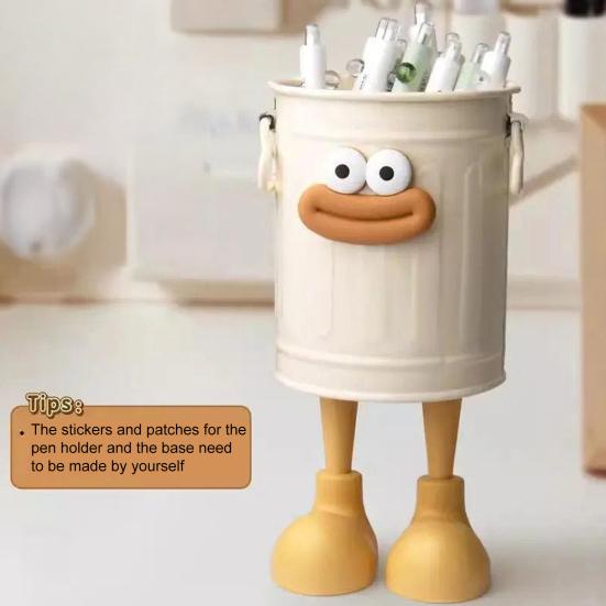 Cartoon Pen Holder Sausage Mouth Storage Bucket Large Capacity Student Desktop Storage Box Desk Organizer for Office Home