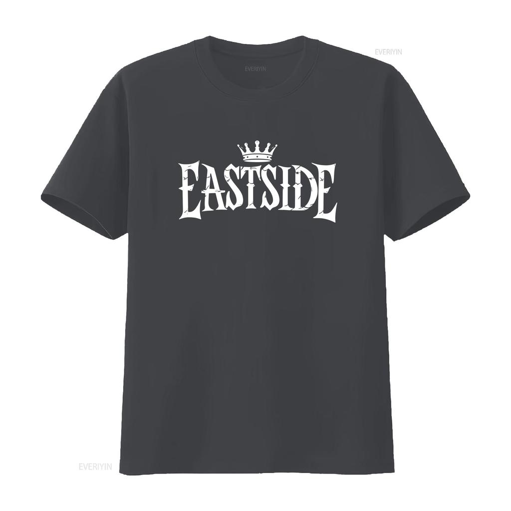 Eastside Graffiti T Shirt Adult with Gangsta Tattoo Style Design Urban Hip Hop Fashion vintage Washed homme Unisex Casual