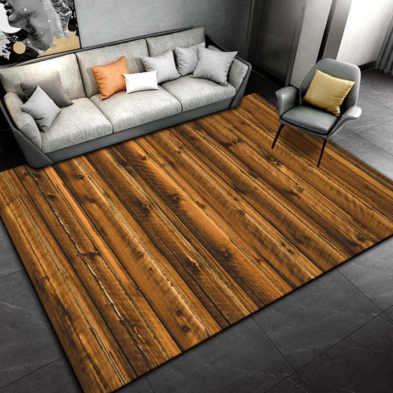 3D Wood Carpet for Bedroom Rug Long Kitchen Mat On The Floor Living Room Carpet Absorbent Non-slip Bathroom Area Rug Area Rug