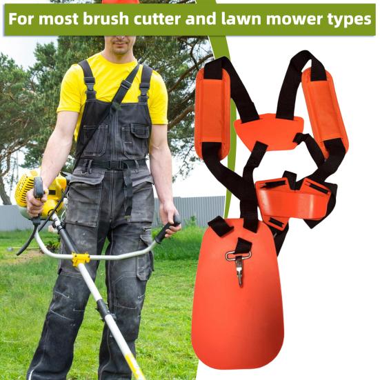 Universal Trimmer Harness Adjustable Strimmer Harness Padded Double Shoulder Straps with Belt for Brush Cutters Garden Grass Trimmer